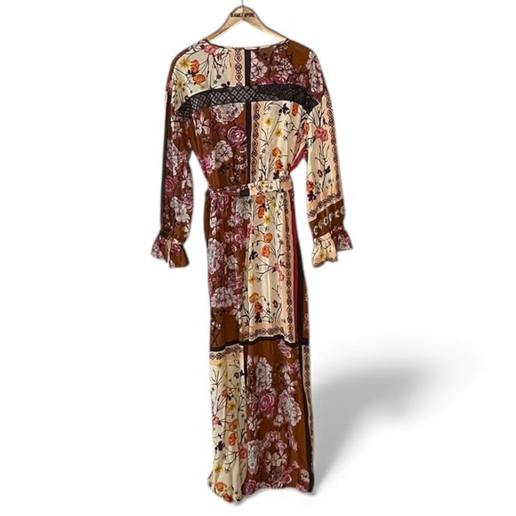 Anthropologie Claire Patchwork Wide-Leg Jumpsuit by Laia Size XL Petite - Picture 4 of 5